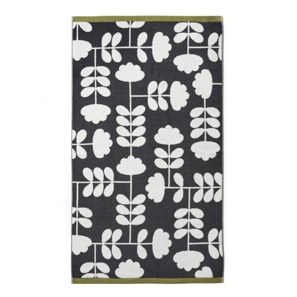 Cut Stem, retro håndklær fra Orla Kiely i mosegrønt/koksgrått - Bilde 4