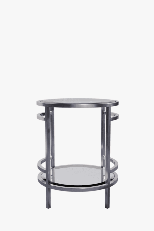 Pendine, sidebord i art deco stil i glass og stål - Bilde 3