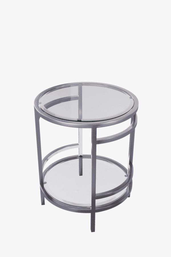 Pendine, sidebord i art deco stil i glass og stål - Bilde 2