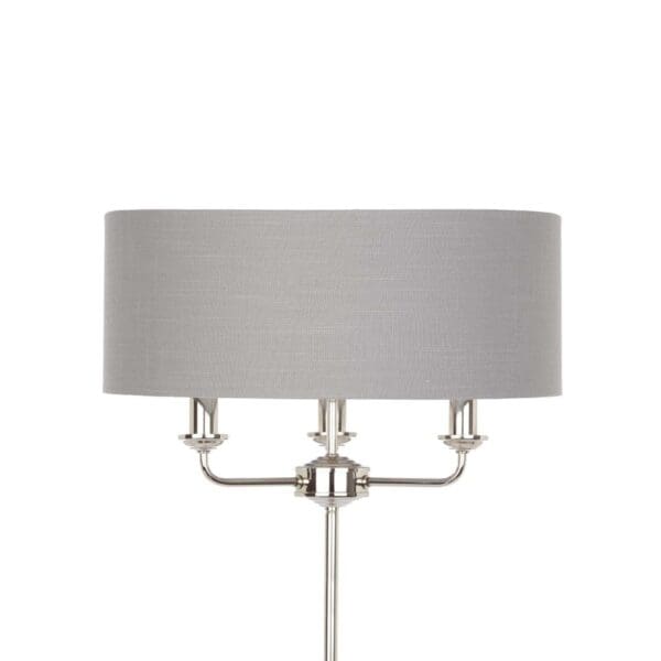 Sorrento stålampe i krom med koksgrå skjerm fra Laura Ashley - Bilde 7