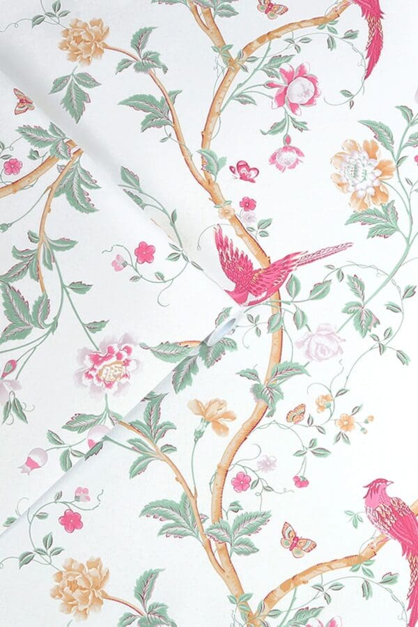 Summer Palace, tapet med fugler i peonrosa fra Laura Ashley - Bilde 3