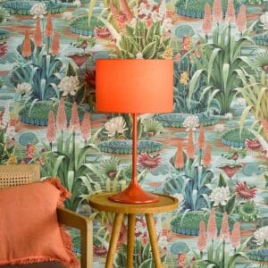 Toledo, retro bordlampe i orange metall