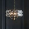 Clifton, klassisk taklampe i glass og antikk messing - Bilde 2