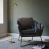 Reader, lekker minimalistisk gulv leselampe i messing