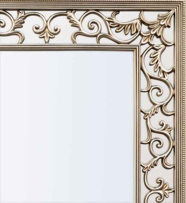 Rococo, gulvspeil med ornamenter i champagne - Bilde 6