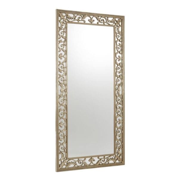 Rococo, gulvspeil med ornamenter i champagne - Bilde 2