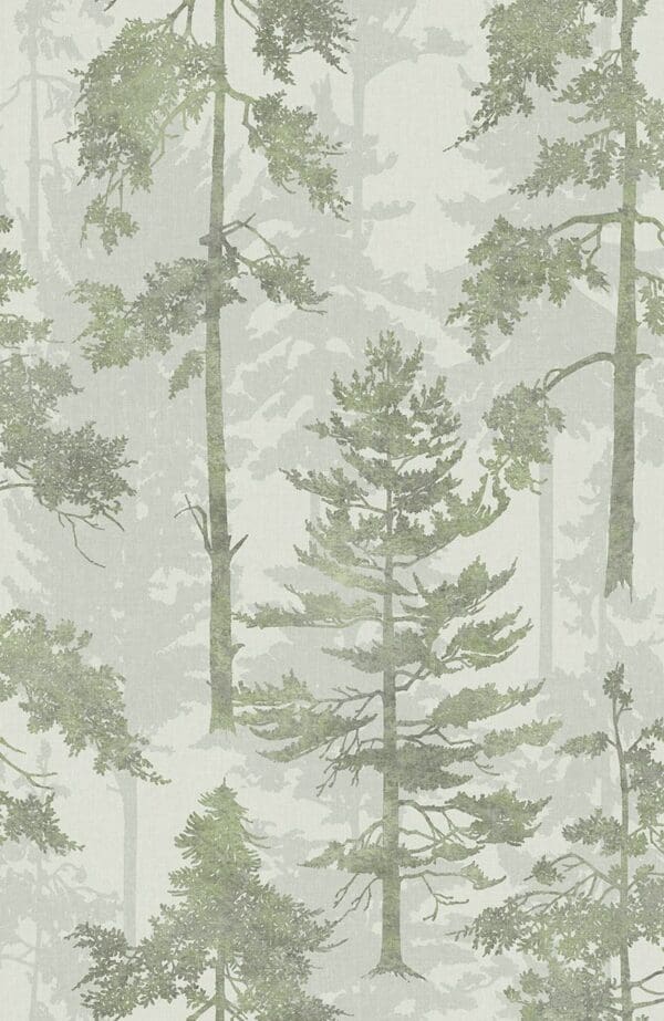 Norse Forest, tapet med trær i grønne nyanser - Bilde 3