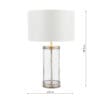 Harrington, bordlampe i glass og messing fra Laura Ashley H49cm - Bilde 5
