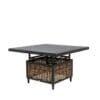 Langley, bord/spisebord i flettet PU-Raffia og aluminium - Bilde 4