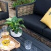 Langley, utesofa i flettet PU-Raffia og aluminium - Bilde 2