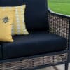 Langley, utesofa i flettet PU-Raffia og aluminium - Bilde 3