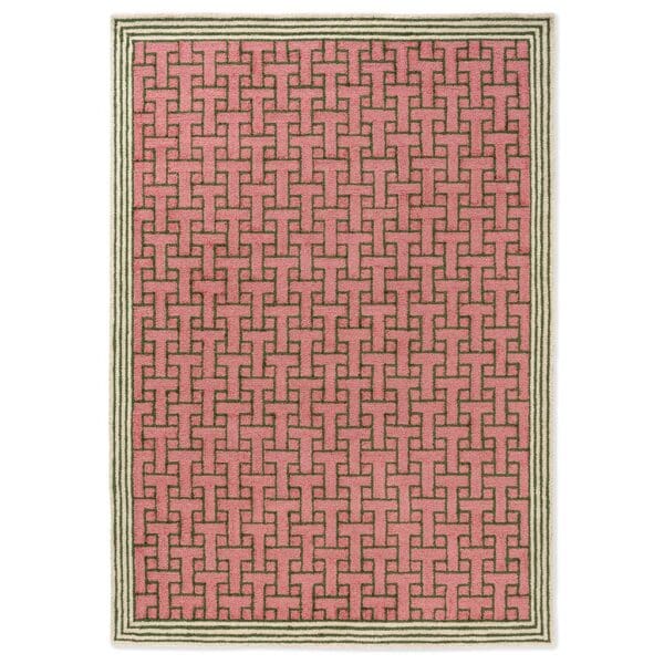 Ted Baker Monogram utendørsteppe i støvet rosa - Bilde 3