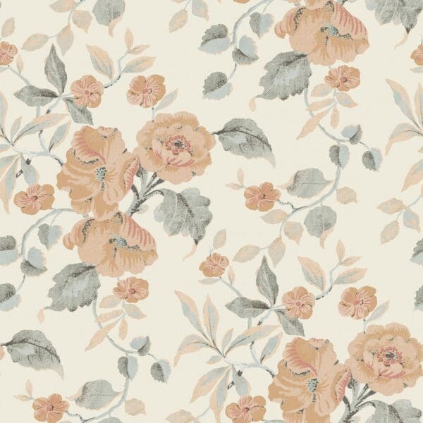 Alyworth Trail, tapet med hibiskusblomster i fersken fra Laura Ashley - Bilde 2