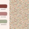 Devrons Grove, småblomstrete tapet i høstlige toner fra Laura Ashley - Bilde 4