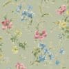 Poppy Meadow, tapet med blomster i vannfarger på grønn bunn fra Laura Ashley - Bilde 3