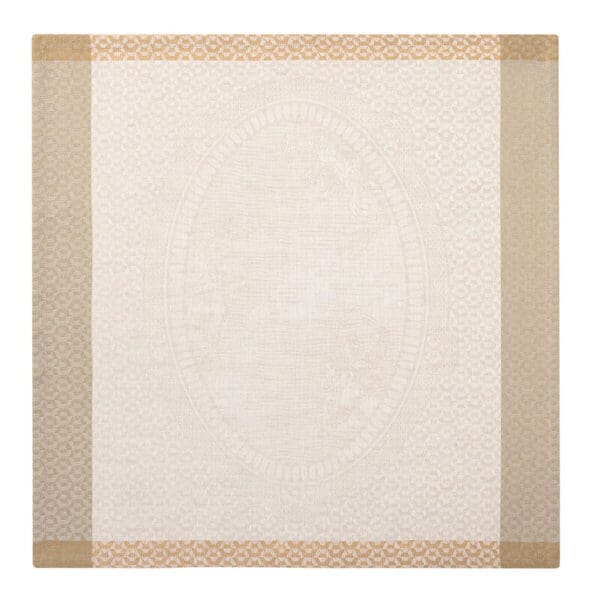 Èvasion Cèleste, elegant damaskvevd serviett i beige lin - Bilde 2