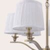 Hemsley, 6 armet lysekrone i matt messing med silkeskjerm fra Laura Ashley - Bilde 4