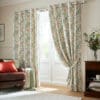 Old Castle, landlige gardiner med bladmønster i høstlige toner fra Laura Ashley