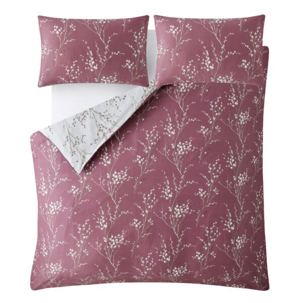 Pussy Willow, sengesett med gåsunger i plommelilla fra Laura Ashley - Bilde 2