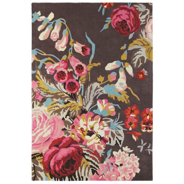 Stapleton Park, gulvteppe i ull med blomstermotiv i rosanyanser - Bilde 2