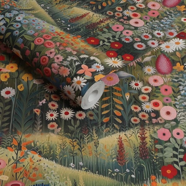 Glenwhan, tapet med villblomster i varme toner - Bilde 3