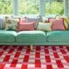 Harlequin Basket weave, gulvteppe med flettemønster i rosa - Bilde 2