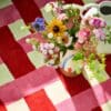 Harlequin Basket weave, gulvteppe med flettemønster i rosa - Bilde 4