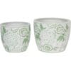 Blomsterpotte i grønt og hvitt fra Laura Ashley D24cm - Bilde 7