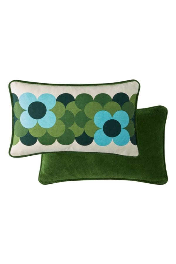 Flower Stripe, retro pute i 70`talls stil i grønt og blått fra Orla Kiely - Bilde 2