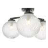 Wayne, taklampe til badet i matt sort,med 3 kuler i glass (IP44) - Bilde 5