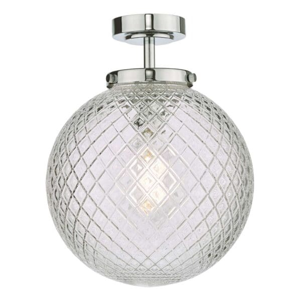 Wayne, taklampe til badet i krom, med kule i glass (IP44) - Bilde 3