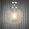 Wayne, taklampe til badet i krom, med kule i glass (IP44) - Bilde 2