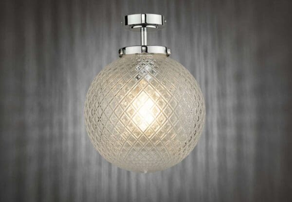 Wayne, taklampe til badet i krom, med kule i glass (IP44) - Bilde 2
