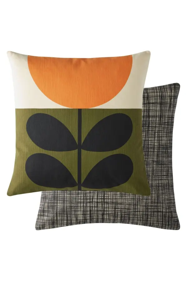 Sunflower, retro pute med stilisert solsikke i orange fra Orla Kiely - Bilde 2