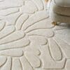 Laura Ashley Coleby Petals, stilrent gulvteppe i kremfarget ull - Bilde 3