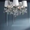Enstone klassik taklampe med krystaller og skjermer