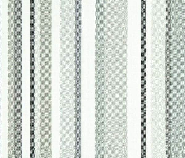 hampden stoff med brede striper i grått og sort fra Art of the Loom