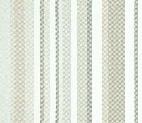 hampden stoff med brede striper i beige/greige fra Art of the Loom