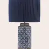 Knipton bordlampe i keramikk med mønster i blått - Bilde 3