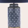 Knipton bordlampe i keramikk med mønster i blått - Bilde 5