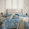 Marlbrook blomstrete sengesett i blått og krem fra Laura Ashley