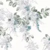 Mirabelle, blomstrete tapet i grønt og blått med hint av lilla - Bilde 2
