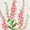 Foxglove Day, hvit tapet med rosa revebjeller