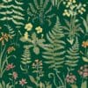Oshibana, tapet med blomster i smaragdgrønt - Bilde 3