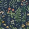 Oshibana, tapet med blomster i blått - Bilde 3