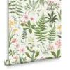 Oshibana, tapet med blomster i friske toner - Bilde 5