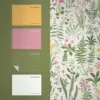 Oshibana, tapet med blomster i friske toner - Bilde 6
