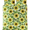 Giant waterlily, retro sengesett med vannliljer i gult og grønt fra Orla Kiely - Bilde 3