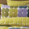 textured flower retro putetrekk i grønt og lilla fra Orla Kiely