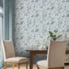 Tapet med blomster i blått, Yewland fra Laura Ashley